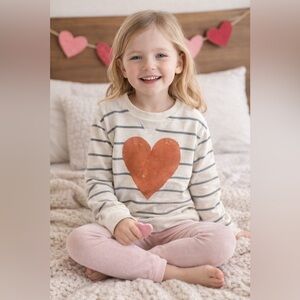 Little Co Lauren Conrad 5T Organic Cotton Heart Sweatshirt